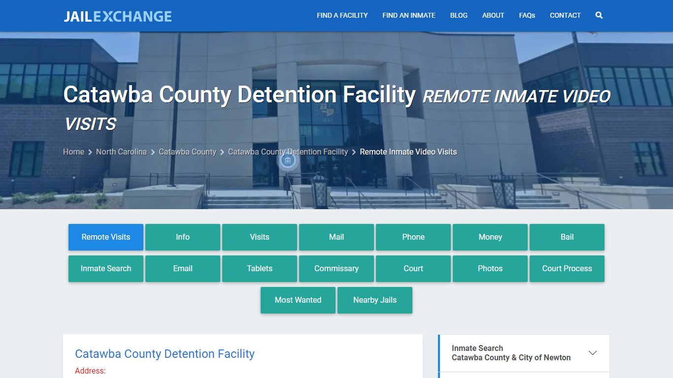 Video Visitation - Catawba County Detention Facility, NC - Jail Exchange